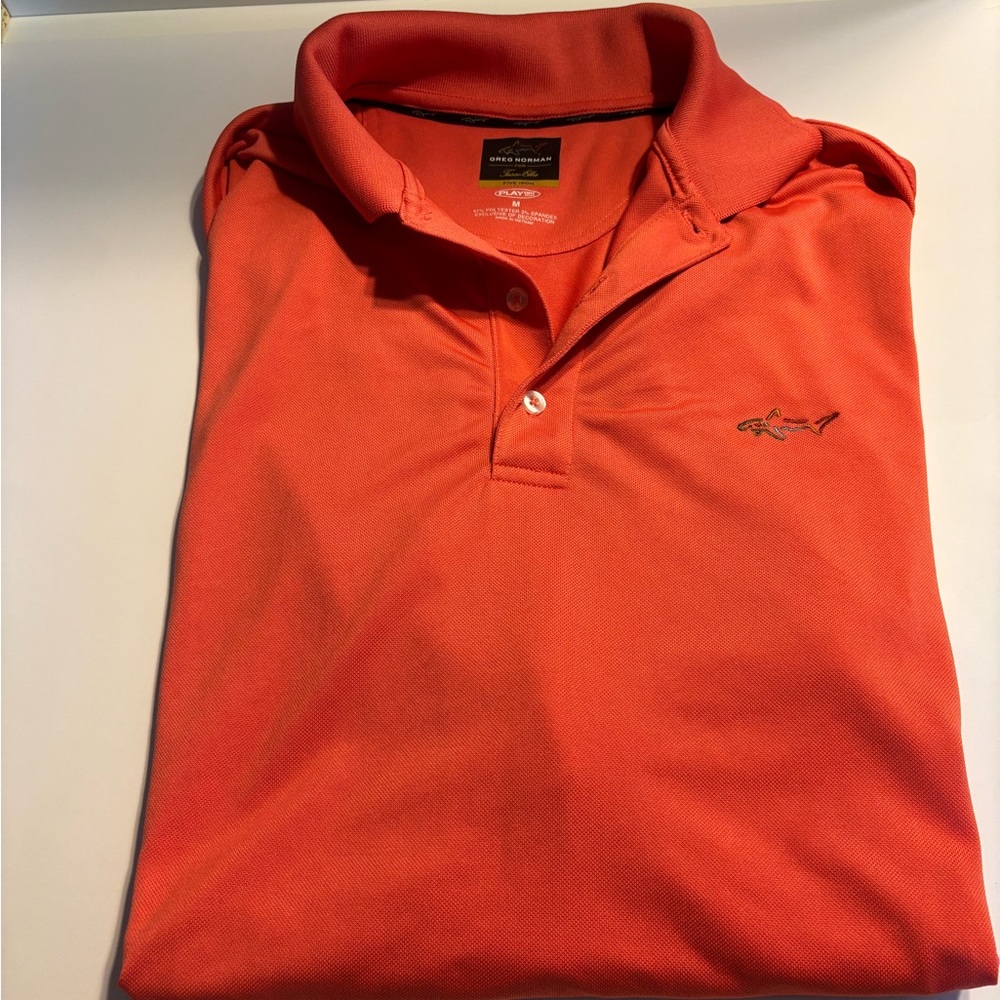 Tasso Elba Orange Polo Shirt with Smooth Performance Fabric
